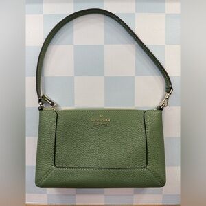 Authentic Kate Spade Lena Convertible Wristlet Color Olive Green (Romaine)